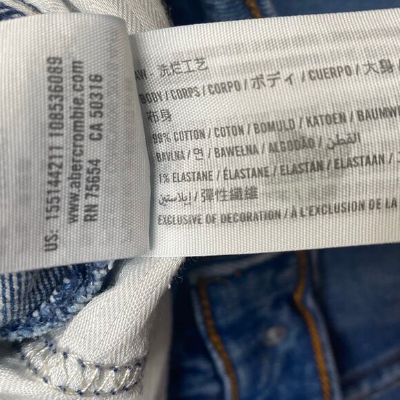 Abercrombie & Fitch Womens Blue The Ankle Straight Ultra High Rise Jeans Size 28 - Picture 11 of 12